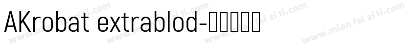 AKrobat extrablod字体转换